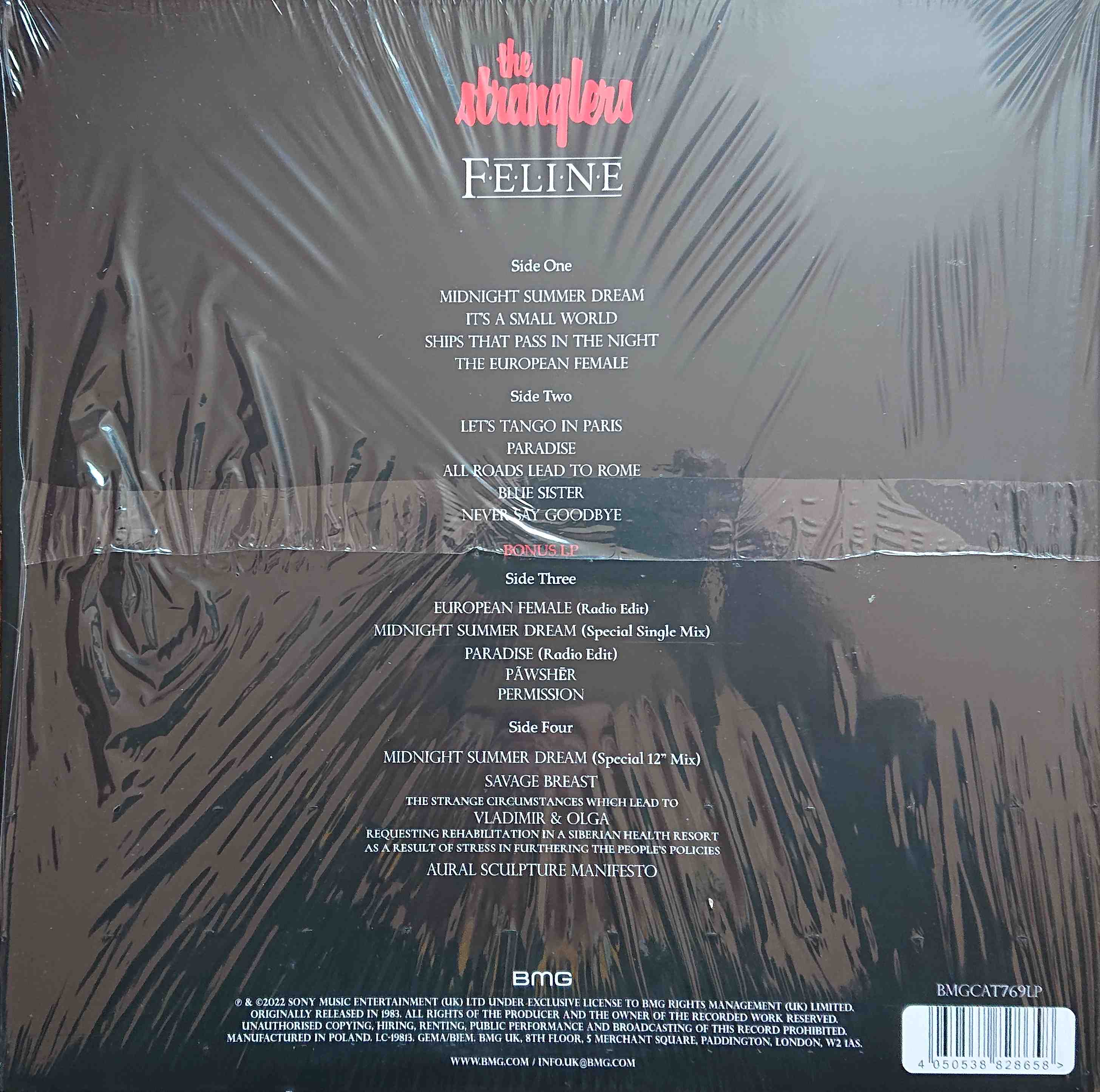 Picture of MBG CAT 769 LP Feline (40th anniversary edition) by artist The Stranglers from The Stranglers